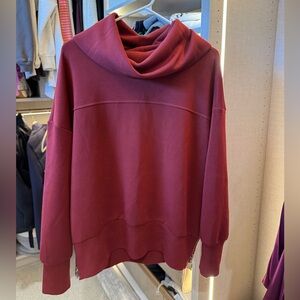 Varley Deep Red Cowl Neck Sweater